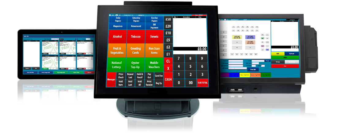 CES Touch EPoS System displayed on Hardware